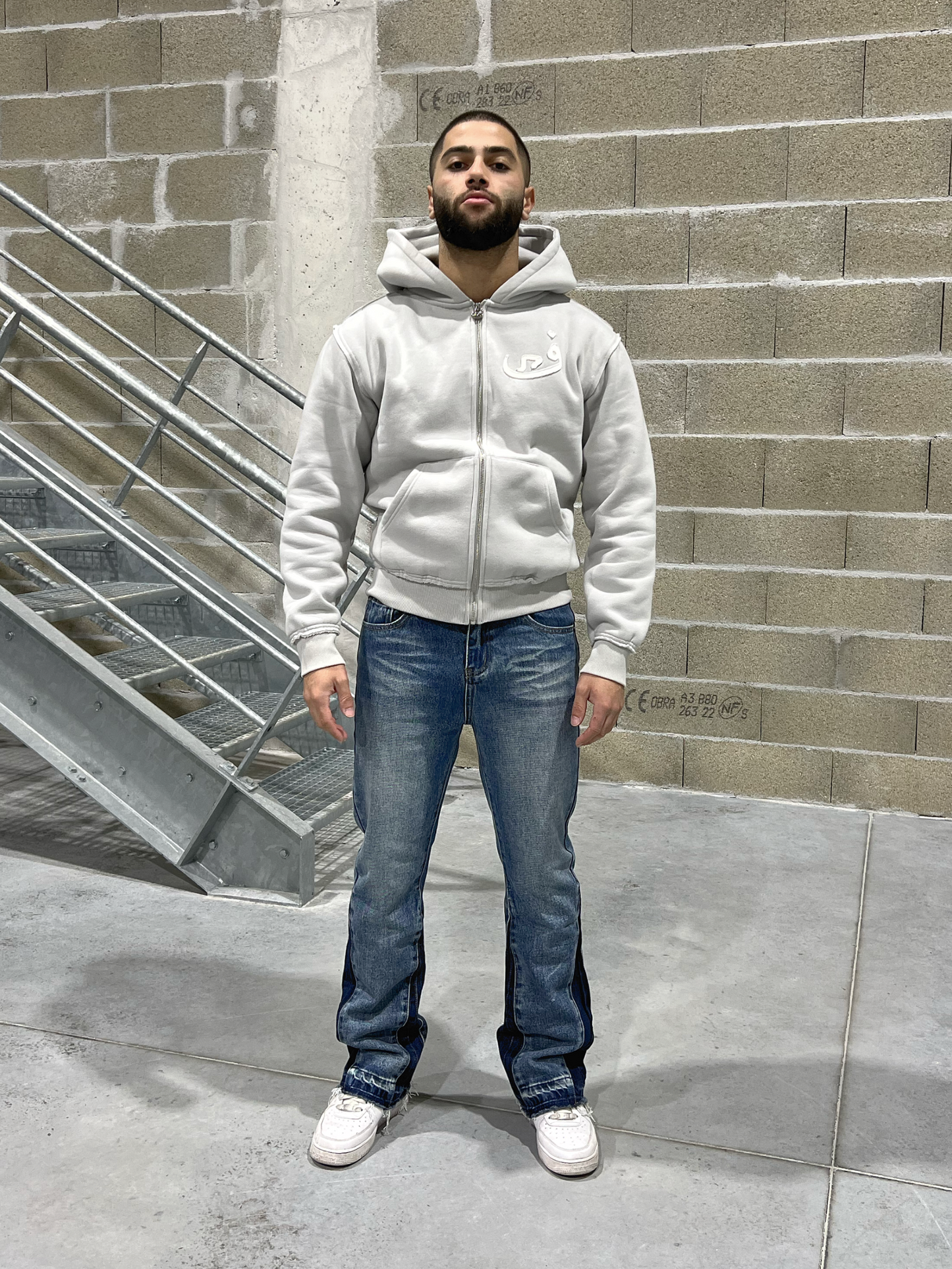 Zip Hoodie 808 - Grau