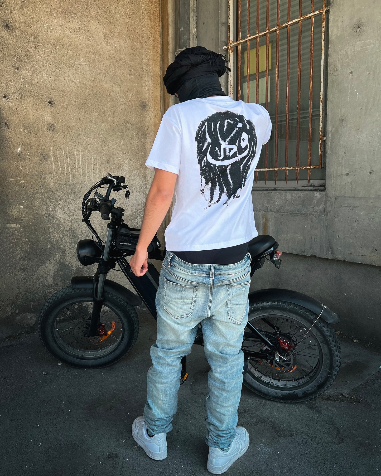 T-Shirt mit Zopfmuster - Weiß