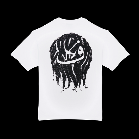 T-Shirt mit Zopfmuster - Weiß