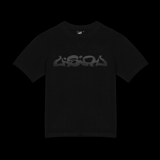 T-Shirt mit Aufdruck „Bubble“ - Schwarz