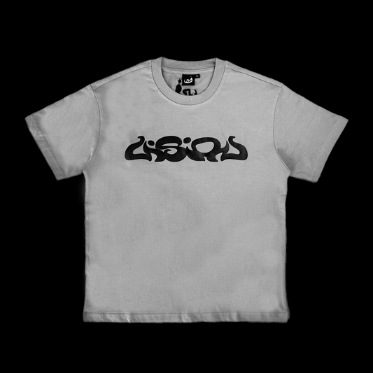 T-Shirt mit Aufdruck „Bubble“ - Grau