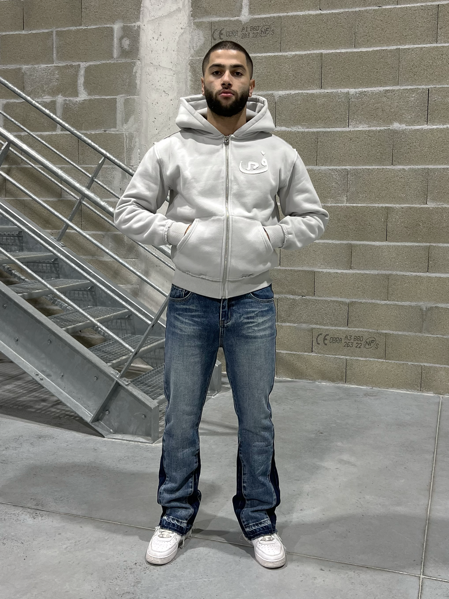 Zip Hoodie 808 - Grau