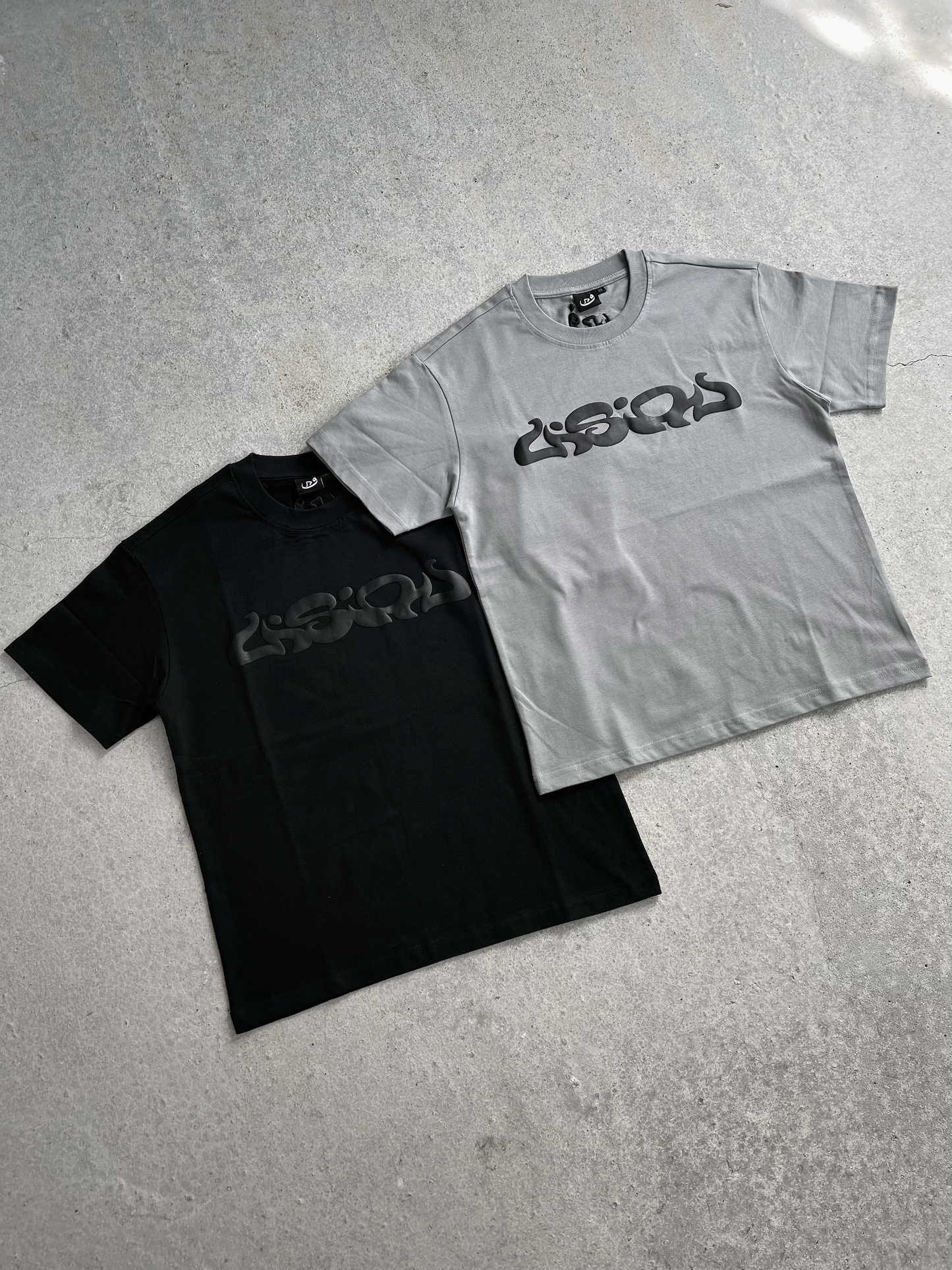 T-Shirt mit Aufdruck „Bubble“ - Grau