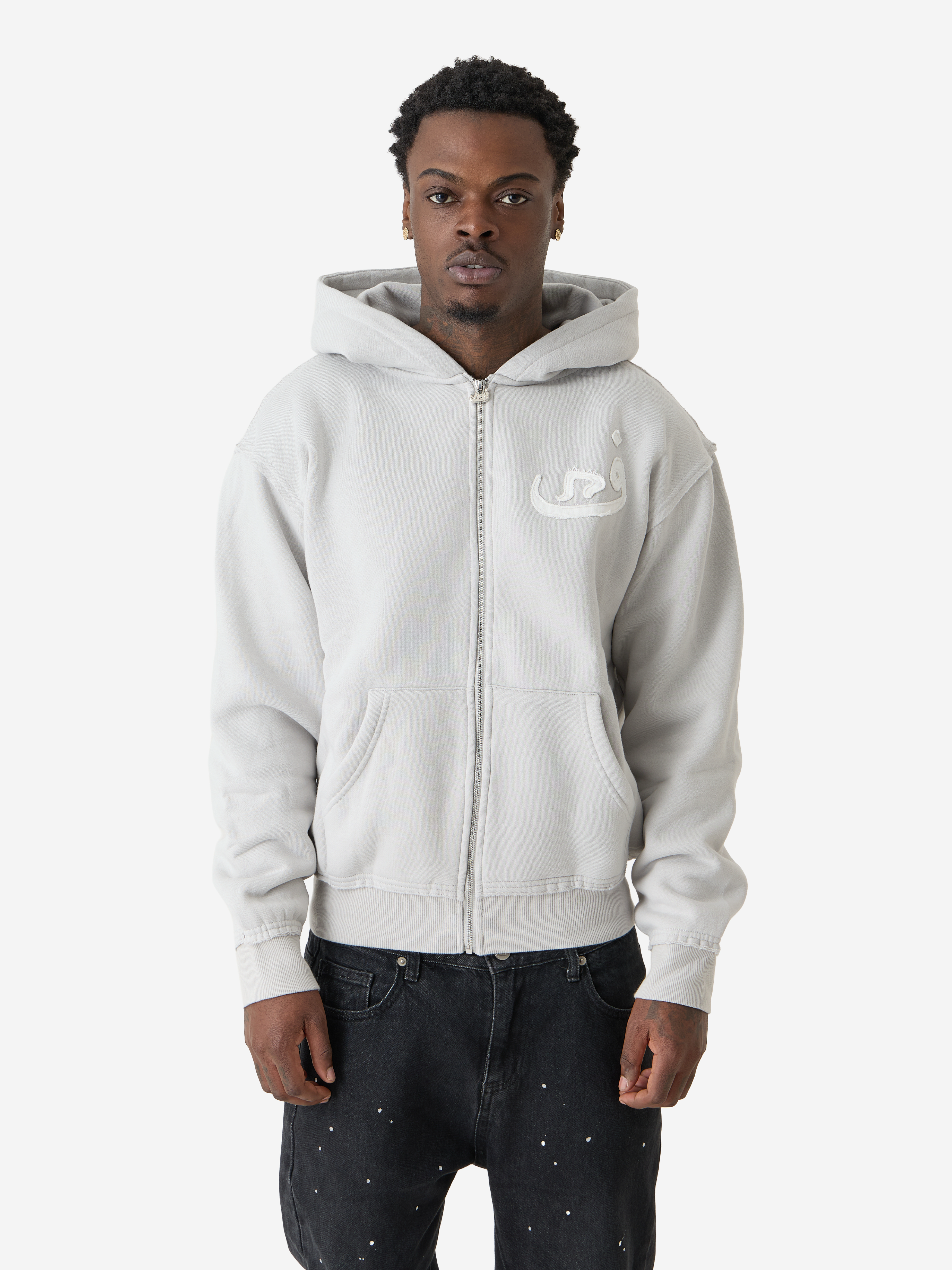 808.VISION ジップフーディ Zip Hoodie 808 - Gris – 808VISION