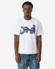 T-shirt Arabic Camo - Blanc & Bleu