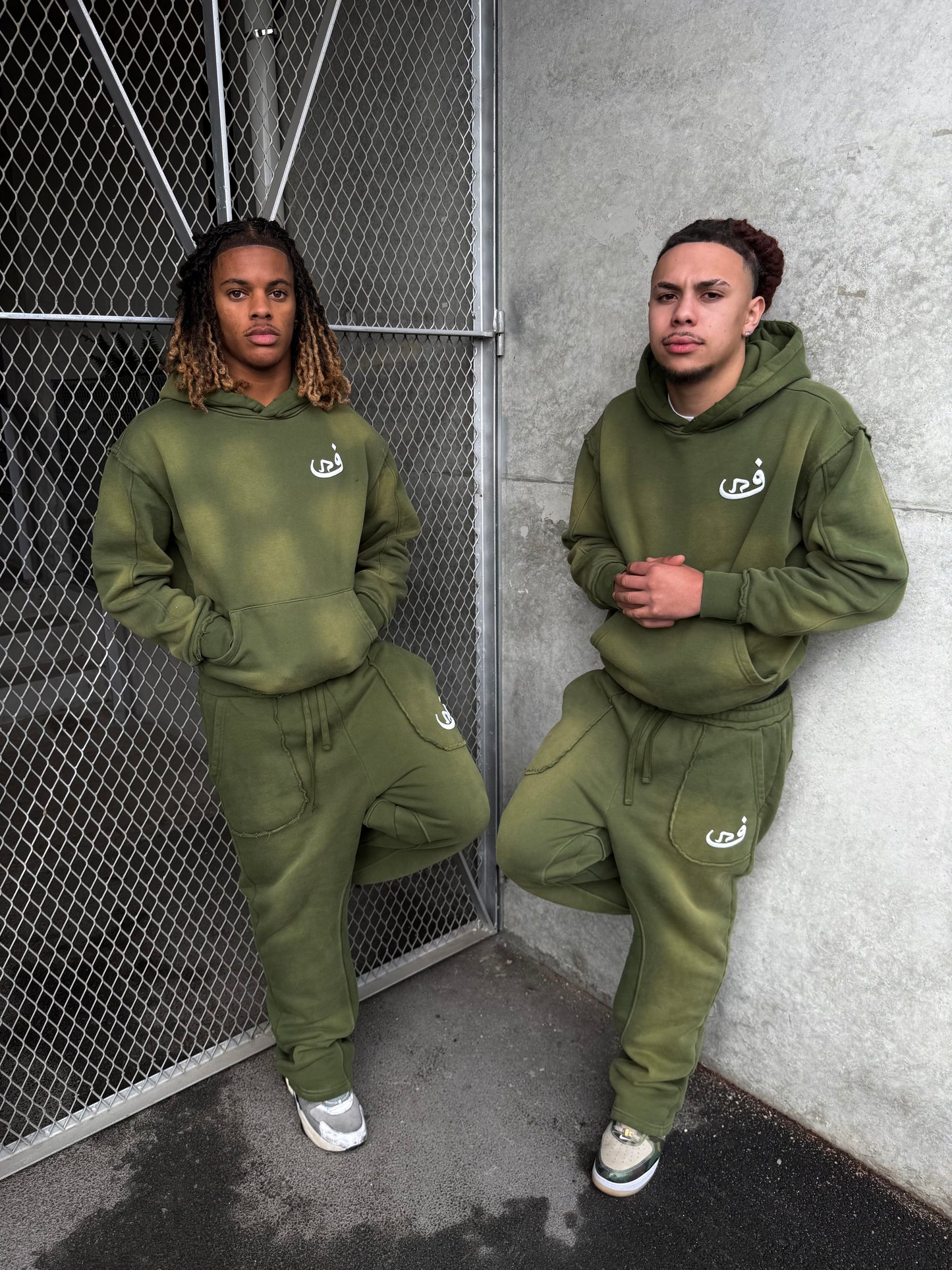 Hoodie Faded - Green