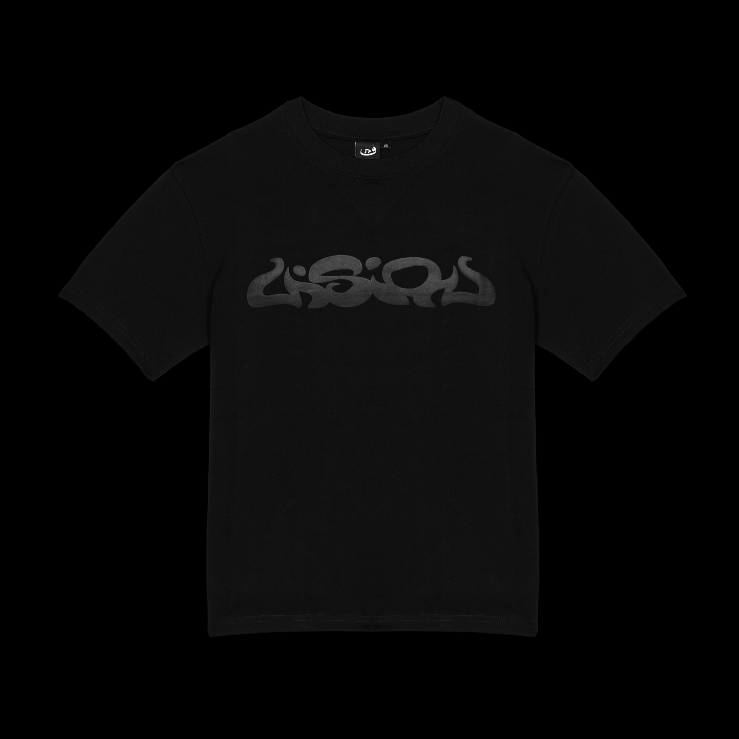 T-Shirt mit Aufdruck „Bubble“ - Schwarz