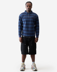 Polo Shirt Stripe Frayed - Blue