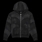 Zip Hoodie Frayed 808 - Noir