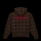 Zip Hoodie Plaid - Brown