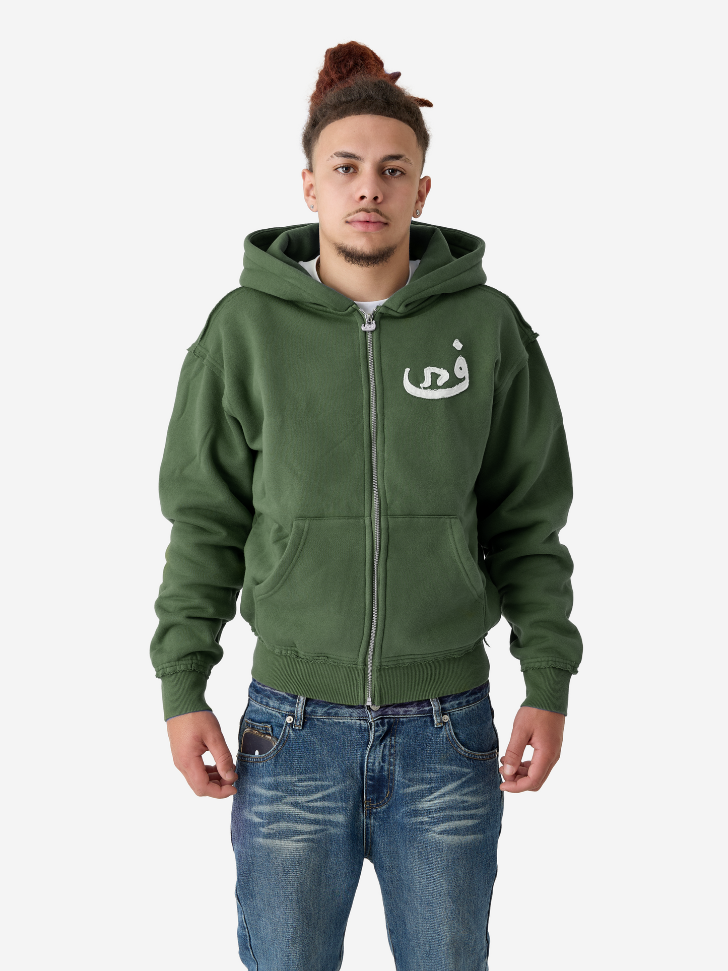 Zip Hoodie 808 - Kaki Vert