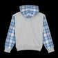 Zip Hoodie ARABIC Plaid - blue