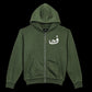 Zip Hoodie 808 - Kaki Vert