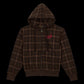 Zip Hoodie Plaid - Brown
