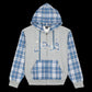 Zip Hoodie ARABIC Plaid - blue