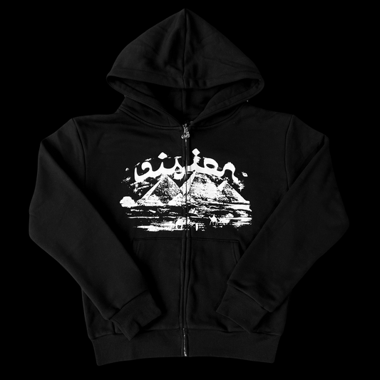 Zip Hoodie Desert - Noir