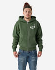 Zip Hoodie 808 - Kaki Vert