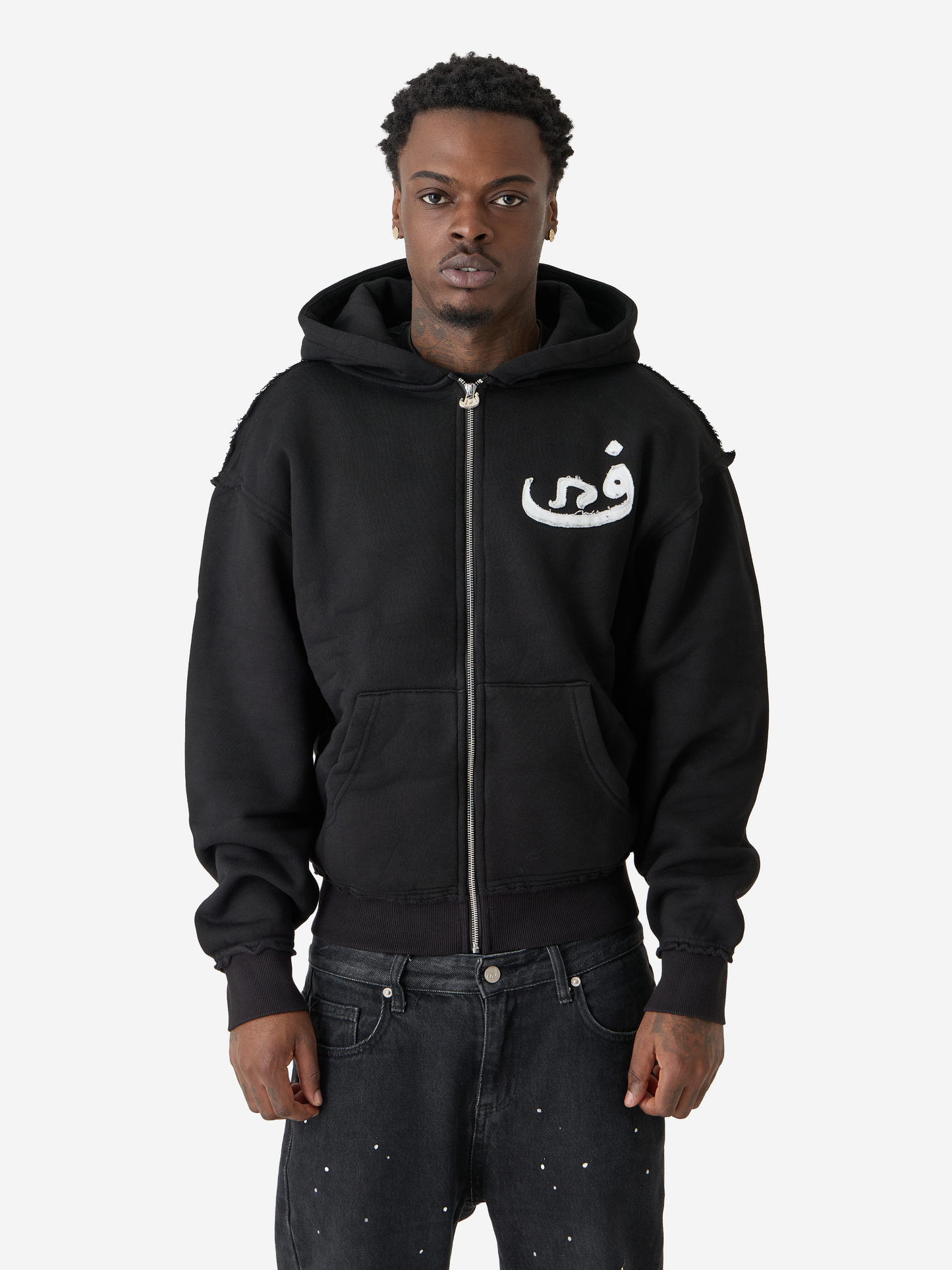 Zip Hoodie 808 - Schwarz