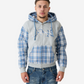 Zip Hoodie ARABIC Plaid - blue