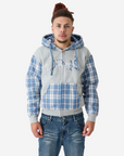 Zip Hoodie ARABIC Plaid - blue